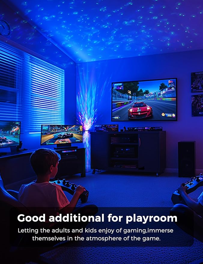 L LOHAS LED Night Light,Night Lights Plug into Wall,Projector Night Light with Dusk to Dawn Sensor,9 Color Changing, Star Projector Galaxy Nightlight for Kids Nursery Playroom Christmas Birthday Gifts
