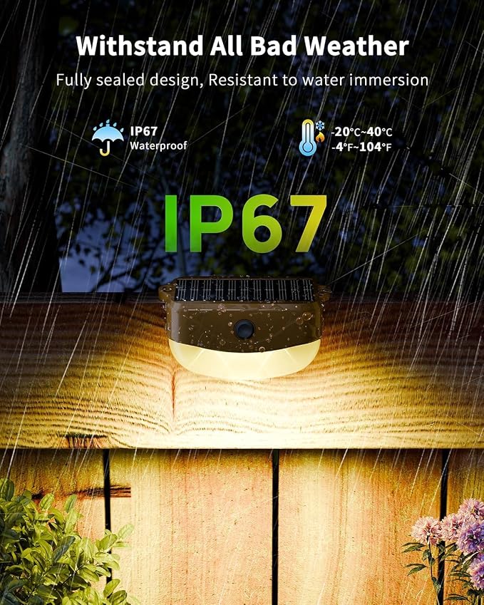Solar Deck Lights Outdoor 16 Pack, 12 Color Changing Solar Powered Step Lighting with Remote, IP67 Waterproof Led RGB Colors Lamp for Outside Fence, Step, Stair Railing, Wall, Patio, Pool