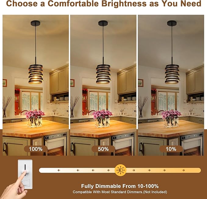 CNRATYE Modern Farmhouse Pendant Lights Kitchen Island, Industrial Multiple Rings Hanging Pendant Light Fixtures for Sink Bar Entrance Bathroom Hallway, Black with Gold Interior