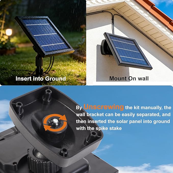 SUNLONG Solar Lights Outdoor Waterproof Solar Powered Spot Lights Aluminum Casting Landscaping Spotlight for Garden Yard Tree Uplight Downlight （Natural White）