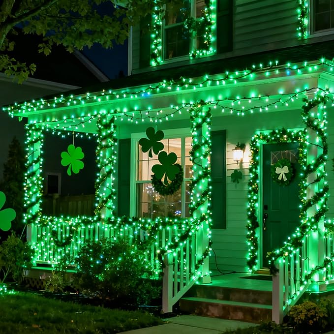Brizled Smart Red Valentine String Lights/Green St. Patrick's Day Lights, 66FT 200 LED Color Changing Christmas Tree Lights WiFi App & Voice Control, Dimmable Music Sync for Indoor Outdoor Xmas Party