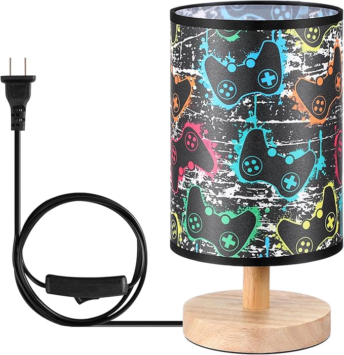 Glooglitter Video Game Table Lamp for Gifts 3 Colors Dimmable Lights 9.72 x 5.12 Inch Night Light Bedside DecLamps Oration for Bedroom Desk Birthday Gifts for Home Decor