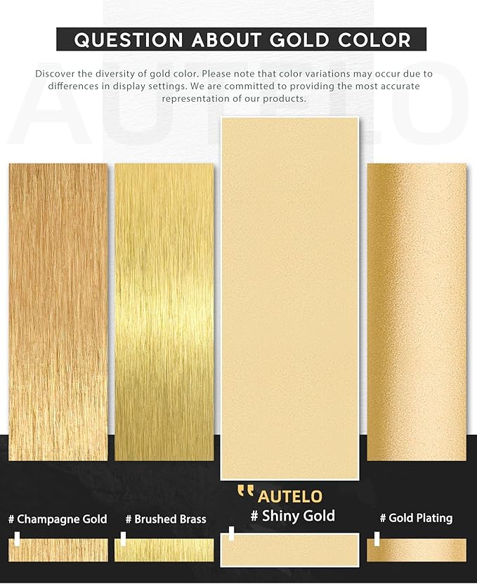 AUTELO Gold Flush Mount Ceiling Light, LED 14" Ceiling Mount Light Fixture with Frosted Glass for Bedroom Foyer Hallway C3336XS BRZ LED