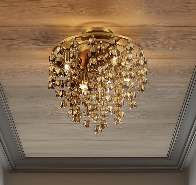 Minka Lavery 3965-732 Ashgrove 6 Light 21" Wide Semi-Flush Ceiling Fixture - Legacy Brass