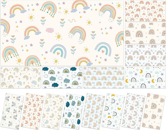 8 Pcs Fluorescent Light Covers with 80 Magnets Decorative for Classroom Ceiling Light 4x2 Feet Magnetic Light Covers Filter Easy Install for Office Hospitals & Home Drop Ceiling Supplies(Boho Rainbow)