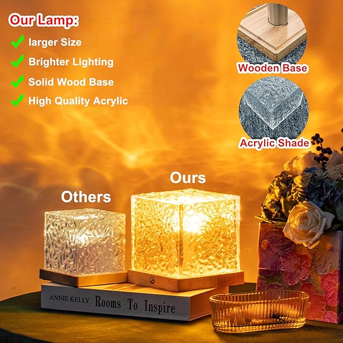 2Pack Aurora Ocean Wave Lights Projector,16 Colors 4 Modes Northern Lights Dimmable Ambient Mood Lighting for Shower,Crystal Color Changing Night Light for Bedroom Playroom Bathroom (Large)