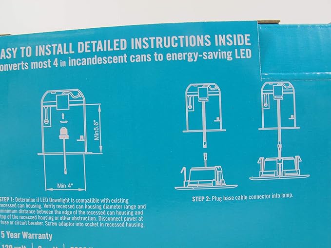EcoSmart 4 in. White Integrated LED Recessed Trim, Daylight (4-Pack)