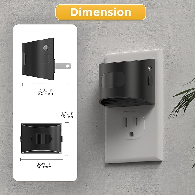 L LOHAS LED Night Light with Motion Sensor & Dusk to Dawn Sensor, Night Lights Plug into Wall with 30-100lm Adjustable Brightness, Dimmable Night Light for Bathroom Hallway, Blue, 2 Pack