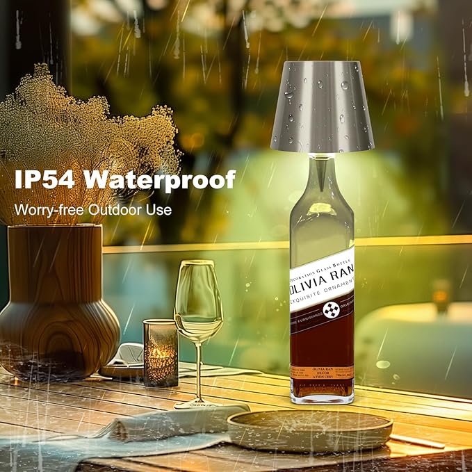 2026 New Wireless Bottle Lamp,RGB LED Bottle Light with Remote(RGB Electroplated Silver, 1pc)