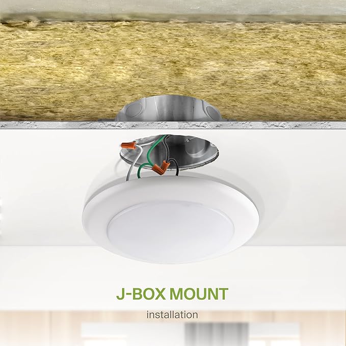 ASD 12 Pack LED Disk Lights 6 Inch, 15W 5CCT 2700K-5000K 1245LM CRI90+, Dimmable Flush Mount Ceiling Light Fixture, Low Profile Surface Mount Disc, Junction Box or Recessed Can Install, UL Energy Star