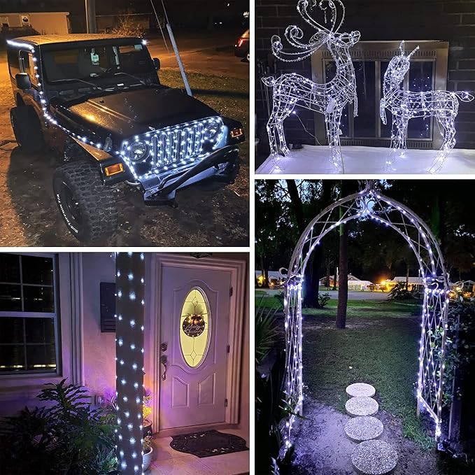 Cool White ⇋ Multicolor 66Ft 200LED Christmas Fairy Lights Plug in with Remote, Waterproof String Lights Outdoor Indoor 10 Modes with Timer, Twinkle Lights for Girl's Room Garden Christmas Decorations