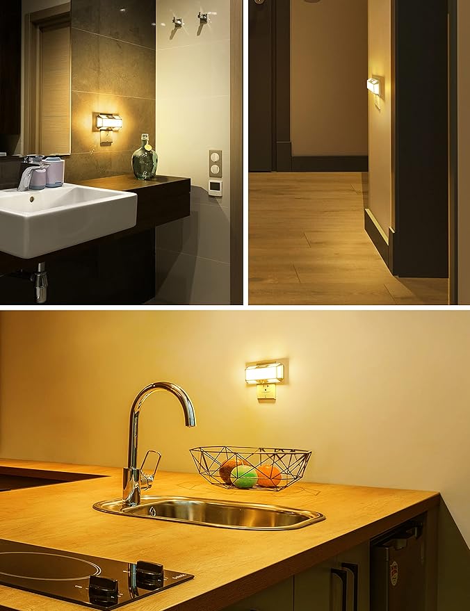 L LOHAS LED Bright Night Light, Night Lights Plug into Wall, 0-250LM LED Night Light, Dusk to Dawn Sensor, 2W Dimmable Nightlight, Soft White 3000K for Bathroom, Hallway, Bedroom, Adults, Stairway