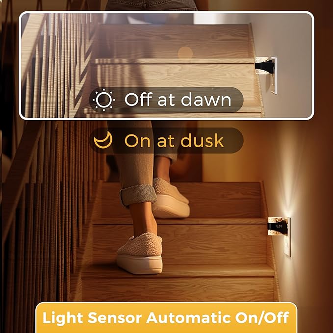 L LOHAS LED Night Light, Bubble Night Lights Plug into Wall, 3000K/4000k/5000K Adjustable Color Temperature Night Light,Dimmable Nightlights with Dusk to Dawn Sensor for Rooms Bathroom Hallway