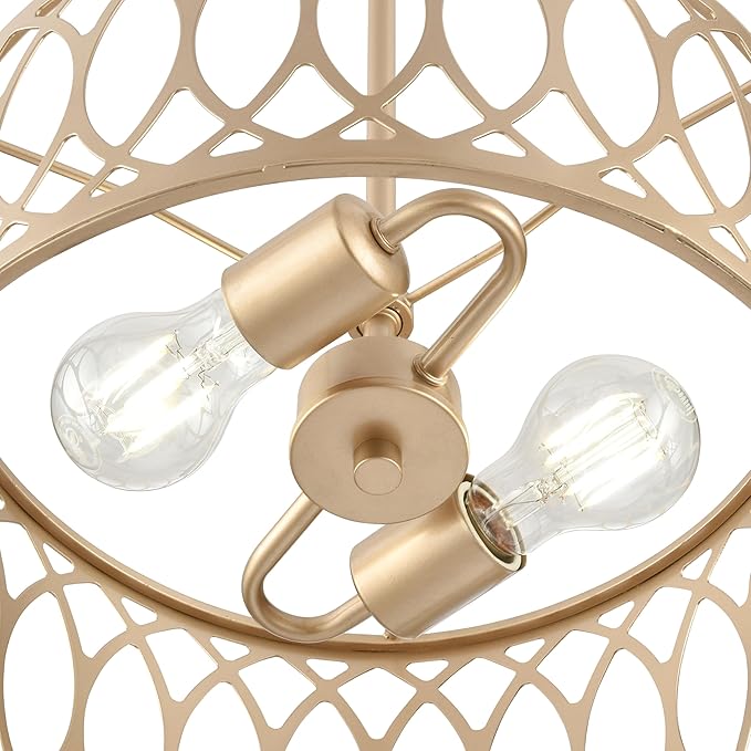 ML Lighting 42102-PMG Arelyn 13" Wide 2-Light Pendant - Painted Modern Gold