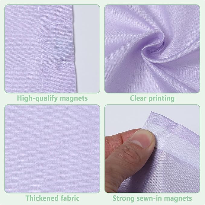 QOUBAI 6 Pcs Fluorescent Light Covers with 60 Magnets,4 x 2 Ft Magnetic Light Filters Fluorescent Lights Shade Easy Install for Classroom Office Library Hospital Home Ceiling Pastel Purple and Green