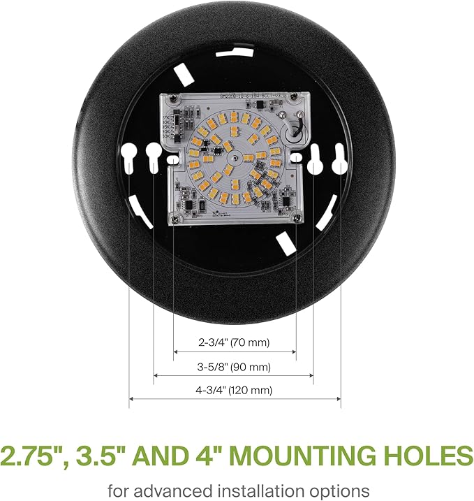 ASD 1 Pack LED Disk Lights 6 Inch, 15W 5CCT 2700K-5000K 1245LM CRI90+, Dimmable Flush Mount Ceiling Light Fixture, Low Profile Surface Mount Disc Lights, Junction Box or Recessed Can Install, ETL