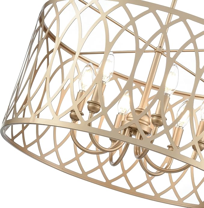 ML Lighting 42106-PMG Arelyn 23" Wide 6-Light Pendant - Painted Modern Gold