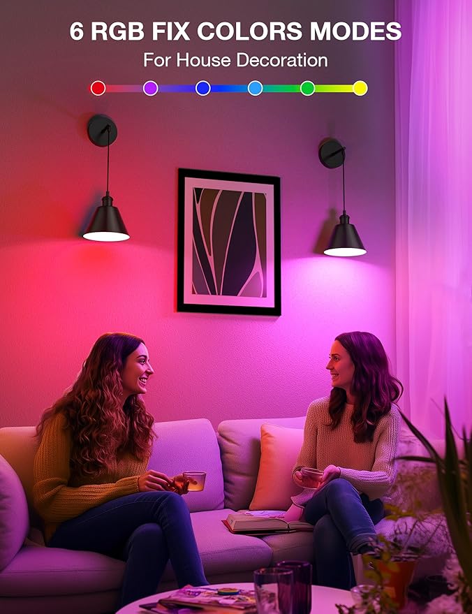NIORSUN Matte Black Battery Operated Wall Sconce Set of 2, 5200mAh Dimmable Detachable Bulbs and Remote Wireless Rechargeable Wall Lights, 9 Colors Sconces Wall Decor for Bedroom Living Room Hallway