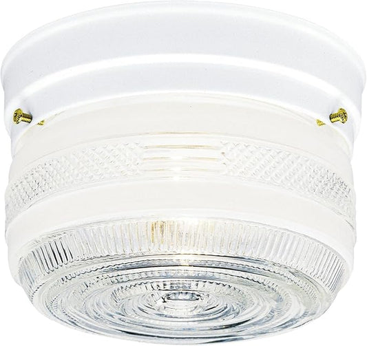 Westinghouse 6620300 Two-Light Ceiling Fixture, Clear,White