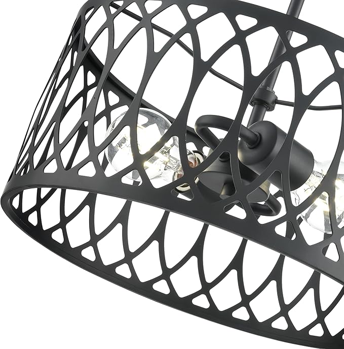 ML Lighting 42102-MB Arelyn 13" Wide 2-Light Pendant - Matte Black