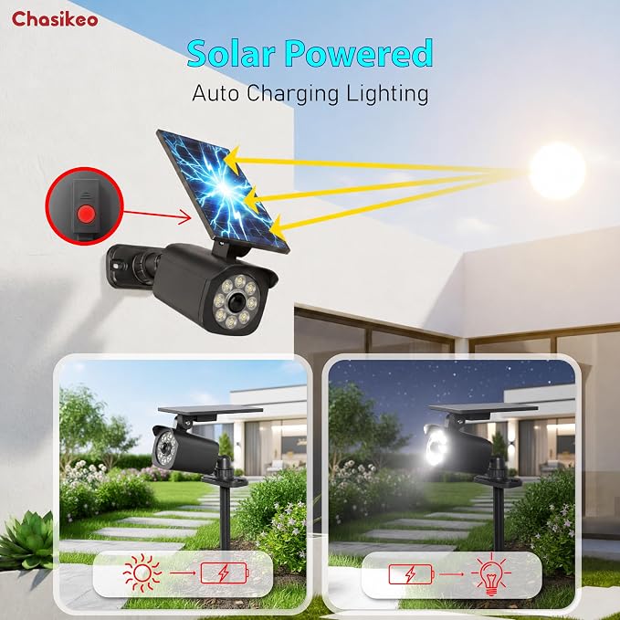 Solar Motion Light Outdoor, Solar Spotlight with Motion Sensor, IP67 Waterproof Solar Power Security Light, 360° Rotatable for Garden, Yard, Pathway, Fence, Driveway, 1200LM(1 Pack)