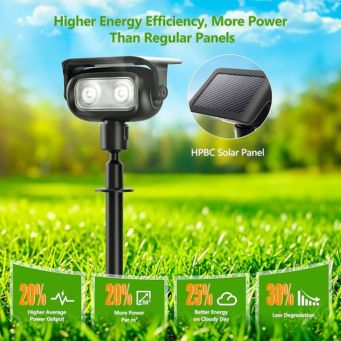 Brizled 8 Pack RGB Solar Spot Lights Outdoor, 360° Rotation 9 Colors & 11 Modes Color Changing Spotlights IP65 Waterproof Landscape Lights Solar Spot Landscaping Pathway Lighting for Path Garden Yard