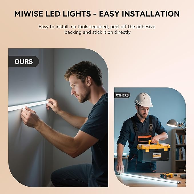 MIWISE White LED Strip Lights,COB LED Strip Light 6000K Daylight White,Dimmable 32.8ft 24V LED Tape Lights,Flexible Super Bright Strip Lighting with Remote for Under Cabinet,Mirror,Bedroom,DIY Project
