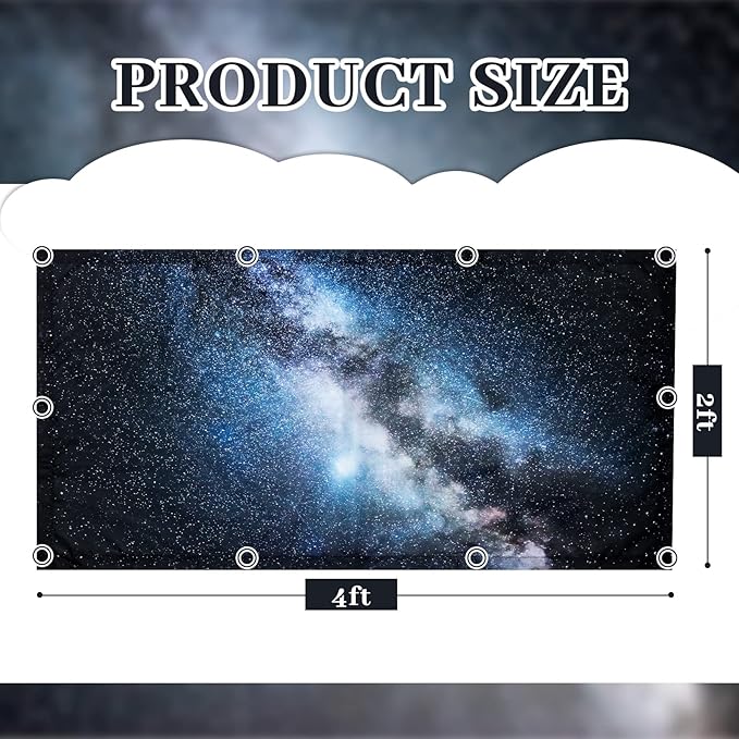 Hortsun 12 Pcs Fluorescent Light Covers Bulk, 4 x 2 ft Magnetic Fluorescent Drop Ceiling Lighting Covers Light Filter Shade for Home, Office, Hospital, School Classroom Decoration(Galaxy)