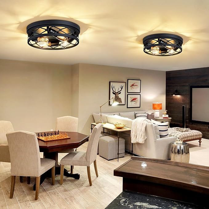 4-Light Farmhouse Ceiling Light Fixture,14 inch Hallway Lighting Fixtures Ceiling,Light Fixtures Ceiling Mount for Kitchen,Entryway,Hall,Bedroom E26 Base