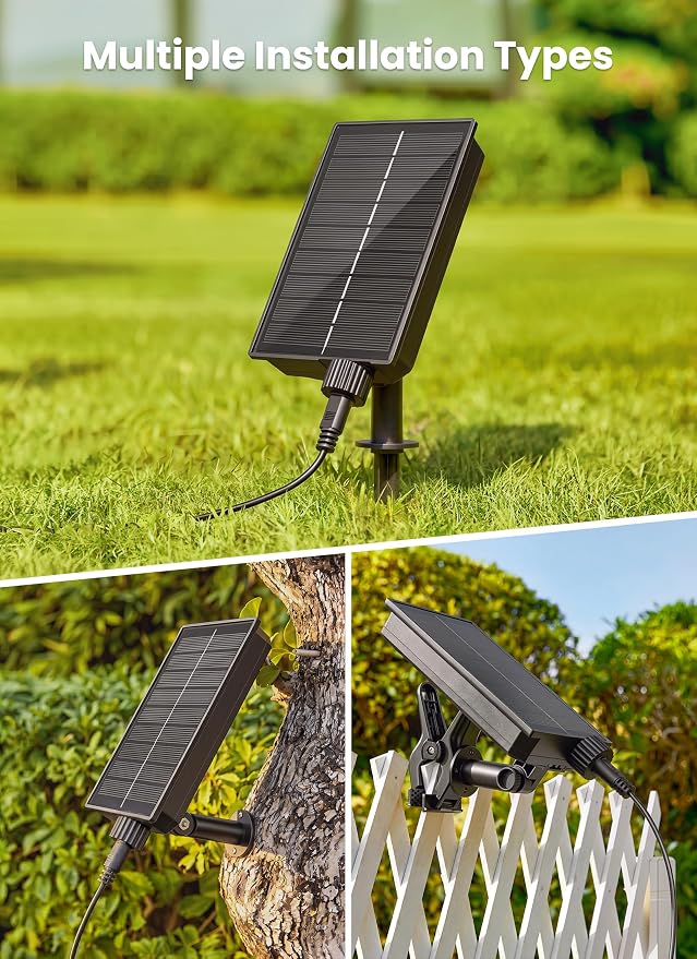 Brightown 38FT 16LED Solar String Lights Outdoor with Remote & USB Port, Shatterproof Bulbs, Dimmable & Timable, 3 Modes, Patio Lights with Mount Clips for Backyard Garden Decor - Last for 36+Hrs