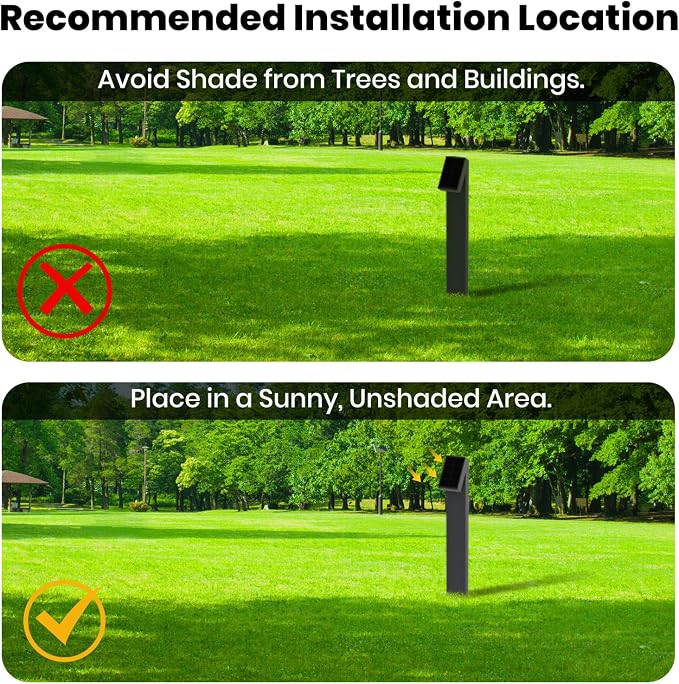 SOTTLOT Solar Pathway Lights, 3000K Metal Solar Landscape Lights Outdoor | 4 Working Modes, 500LM Solar Path Lights, IP65 Waterproof Solar Walkway Light for Outside Garden Yard Patio Lawn Decor, 2pcs