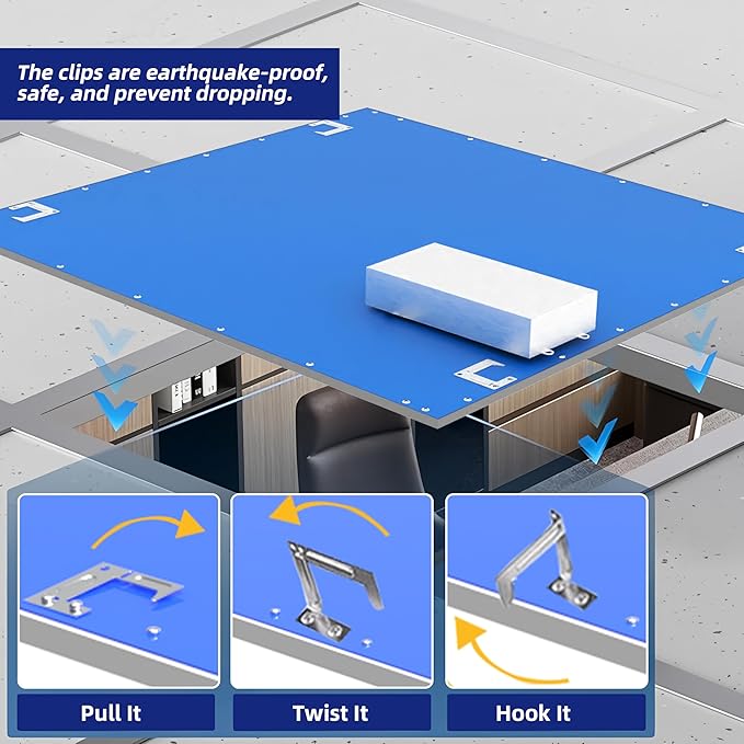 8 Pack 2x2 LED Flat Panel Troffer Light Fixture, 45W Recessed Edge-Lit Drop Ceiling Light, 0-10V Dimmable, 5000K,5800lm 2x2 LED Flat Panel Lay in Fixture for Office.