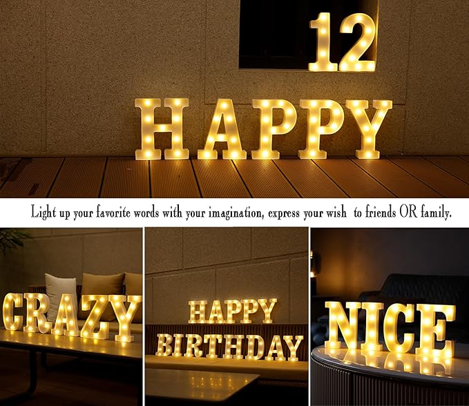 LED Marquee Numbers, Small Light Up Numbers for Party, 8.58 Inch Battery Powered Lighted Number for Birthday, Night Light, Table or Home Decor (Number 2)