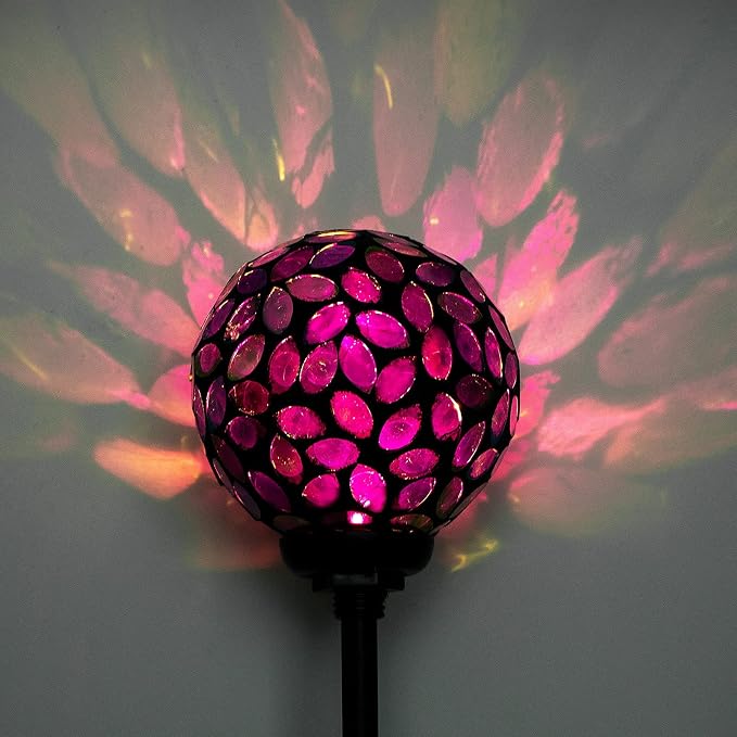 VCUTEKA Solar Lights Outdoor Decorative - Mosaic Solar Garden Light Waterproof LED Pathway Stake Light for Landscape Lawn Patio Yard Decoration, 1 Pack