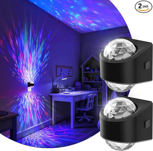 L LOHAS LED Night Light,[2-Pack] Night Light for Kids with Dusk to Dawn Sensor,9 Color Changing, Star Projector Galaxy Nightlight for Playroom Home Decor Party Christmas Birthday Gifts