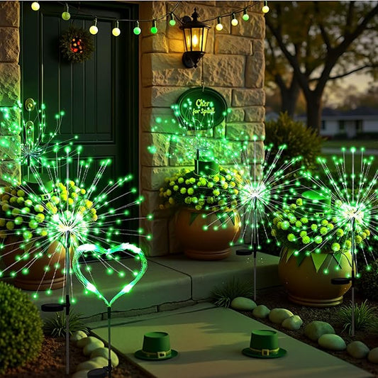 PEVOROS Garden Decor Solar Lights Outdoor,6 Pack 120LED Waterproof Colorful Solar Garden Lights Your Outdoor Decoration,Yard, Patio, Porch,Flower Pot,Pathway, for 4th of July(Green)