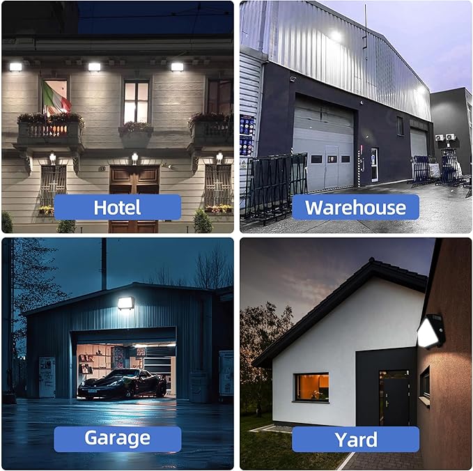 hykolity 120W LED Wall Pack Light with Dusk-to-Dawn Sensor, 16200lm 5000K Daylight Commercial Security Lighting, 750W MH Equivalent, 100-277V, Waterproof LED Outdoor Wall Mount Light for Warehouses