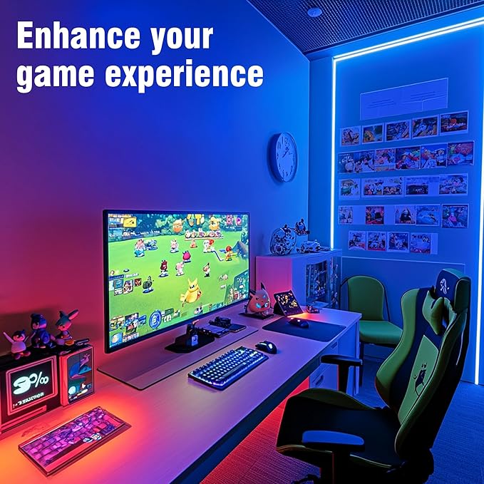 VOLIVO 400ft Led Strip Lights for Bedroom, Color Changing Led Light Strips Kit with 24 Keys IR Remote and Smart App Control, RGB Music Sync Lighting for Room, Home Decor