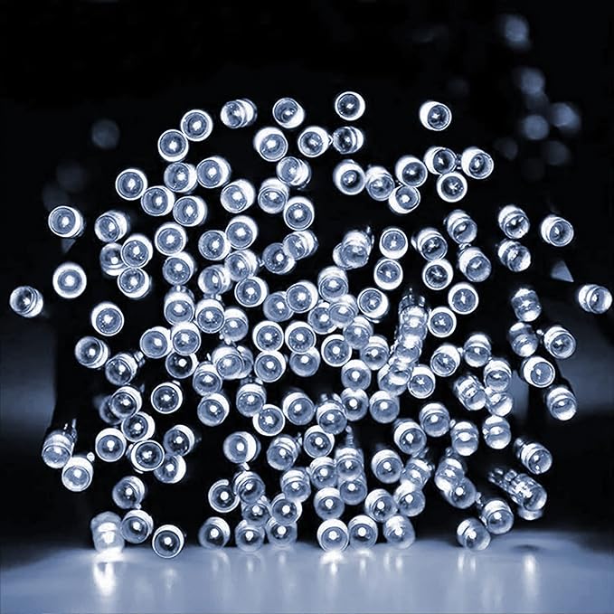 Dazzle Bright Christmas String Lights, 100 LED 33 FT Connectable Fairy Lights with 8 Modes, Waterproof Christmas Decorations for Indoor Outdoor Holiday Party Home Tree Decor (White)
