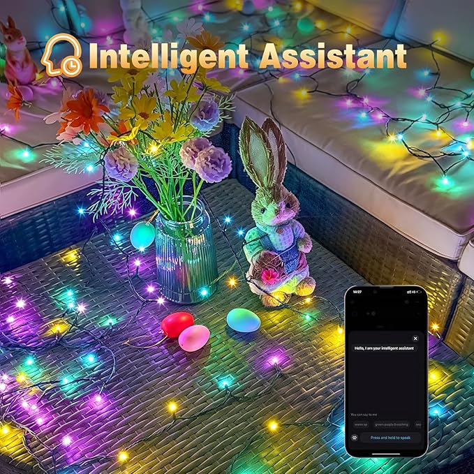 YIQU Smart Color Changing Halloween Lights, 66 FT 200 LED RGB Christmas String Lights with Remote App Control & Timer, Music Sync Multiple Modes Twinkle Light Waterproof Indoor Outdoor Decor
