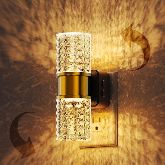 L LOHAS LED Night Light, Dimmable Night Lights Plug into Wall, 0-100LM Adjustable Brightness LED Night Light,Automatic Night Lights Plug in with Auto Light Sensor, for Bedroom Hallway Home Decor