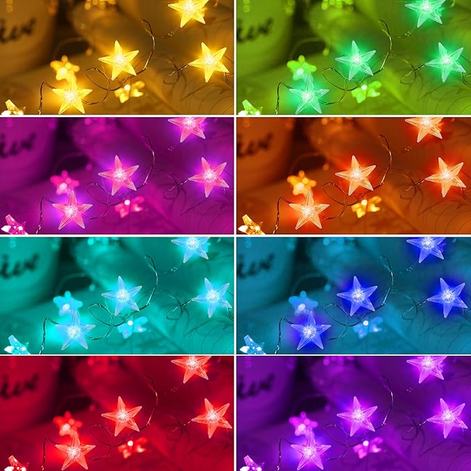 Smart Star Lights for Bedroom Indoor, 33 FT 80 LED USB Star Ttring Lights, App & Remote Control, Timer Music Sync