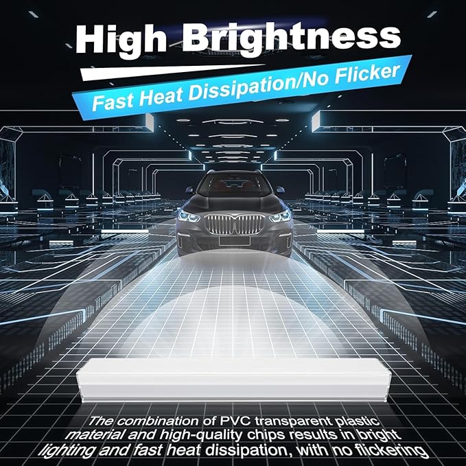 FERUERW Hexagon Garage Lights 5 Grid, 3 Color Temperature(2700/4300/6500K) Dimmable, 5 Hex Grid for Garage, Shop, Basement, Car Detailing Shop etc. with Mounting Clip