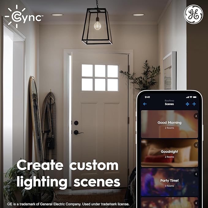 GE Cync Reveal® Smart LED Recessed Downlight, Color Changing WiFi Light, Matter Compatible, Compatible with Alexa and Google Home, 6in (3-Pack)