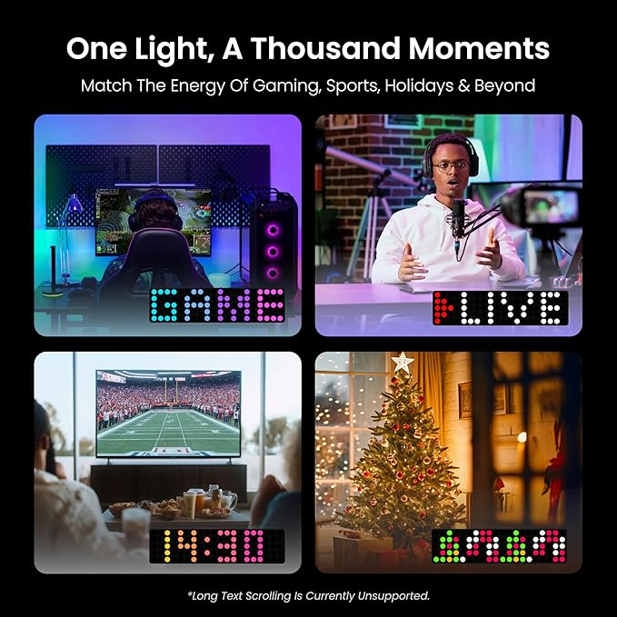 YEELIGHT LED Smart Lamp, 16M Colors Option Pixel Cube Smart Table Lamp, Music Sync RGB+IC Display for Clock/Emoji, Works with Alexa & Matter, 2.4GHz WiFi, Desk Lighting for Gaming, Kids Room, Bedroom