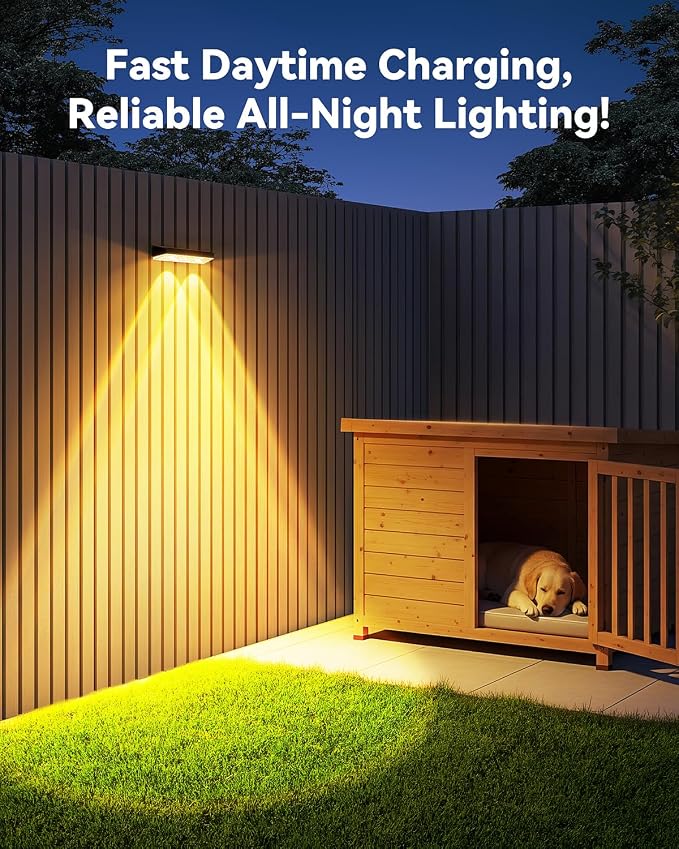 Solar Fence Lights Outdoor 12 Pack, 7 Fixed Colors & Color Changing Fence Lights Solar Powered, IP65 Waterproof Backyard Decoration for Patio, Deck, Pool, Step