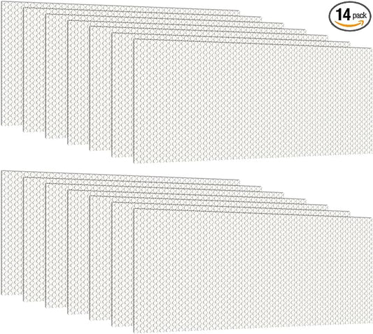 Pangda 14 Pack Replacement Fluorescent Light Covers 22.5 x 46.5 Inch Clear Acrylic Ceiling Lighting Panel Flat Sheet for Overhead Fixtures