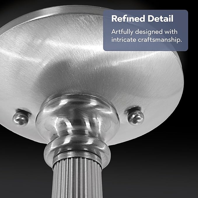 Riva 3-Light Ceiling Lamp in Brushed Nickel with Alabaster White Swirl Glass, 16" Wide