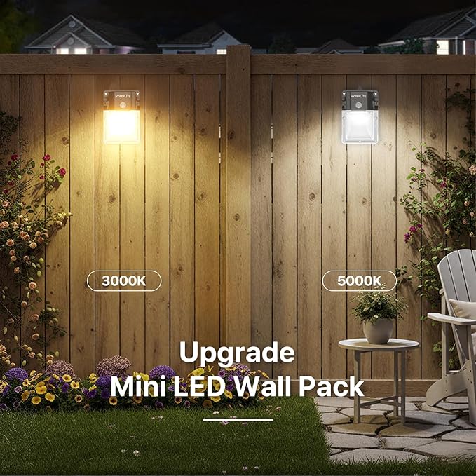 HYPERLITE LED Wall Pack 30W: 2Pack 3600lm 3000K Security Lights - Outdoor LED Wall Lights with Dusk to Dawn Photocell for House and Deck UL Listed