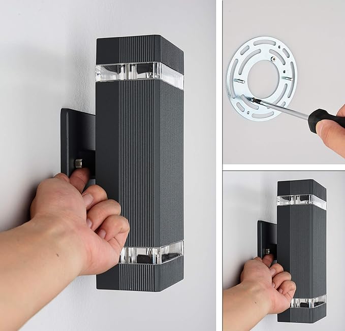 LMP LED Square Up and Down Lights Outdoor Wall Light，Body in Aluminum Waterproof Outdoor Wall Lamps，3000k 5W with Certificate ETL